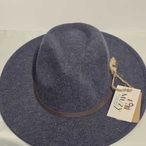 Navy Wool Fedora Hat